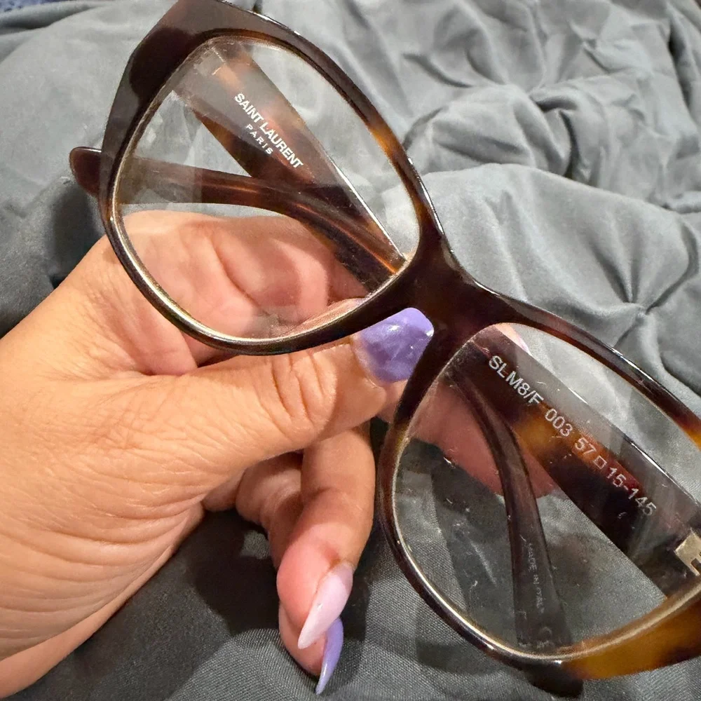 Saint Laurent Tortoiseshell Acetate Glasses - Brown - Picture 7 of 10